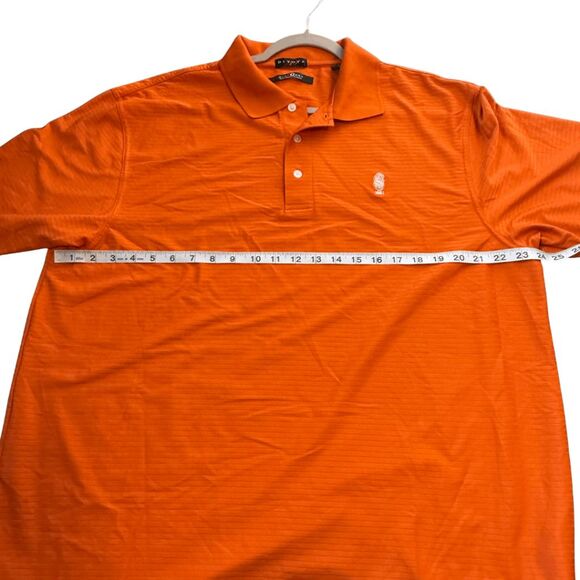 Divots Men's Div Dry Moisture Wicking Short Sleeve Golf Polo Shirt Orange Sz XL - Picture 8 of 10